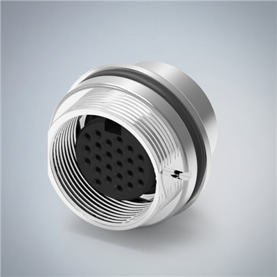 M16-24P(F)前鎖板插板式防水連接器(M18*0.75)
