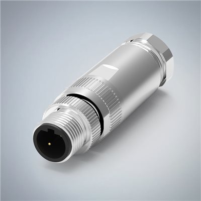 M12-2P(M)B CODE金屬組裝式防水連接器(右上左下)